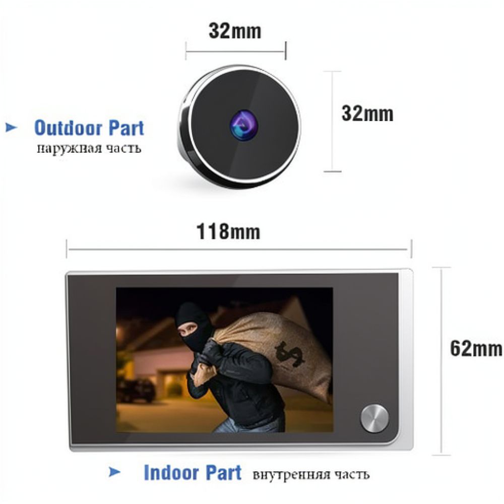 3,5-calowy cyfrowy wyświetlacz – Home Security Front Door Camera recenzja i cena